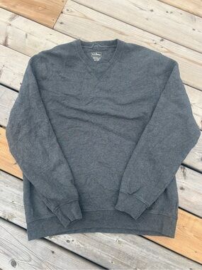 L.L. Bean Men's Crewneck Sweater in Heather Gray